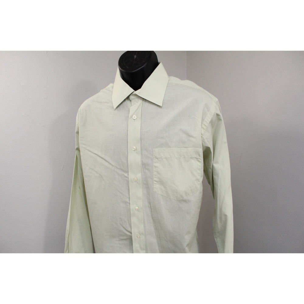 Ted Baker London Dress Shirt Light Green Long Sleeve Mens Size 17 34/35 XL - Picture 2 of 10